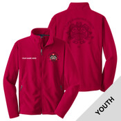 Y217 - C126E003 - EMB - Youth Fleece Jacket with Laser Etch Back