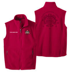 F219 - C126E003 - EMB - Fleece Vest with Laser Etch Back